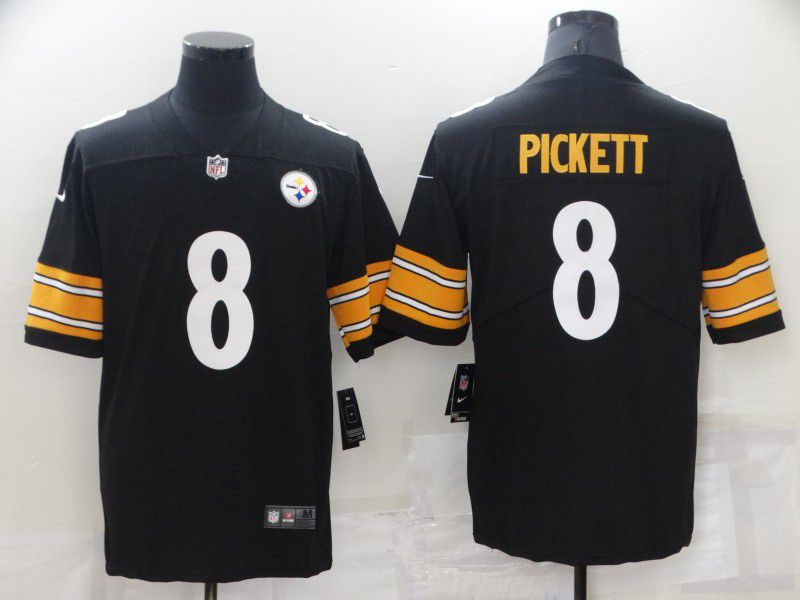 Men Pittsburgh Steelers #8 Pickett Black 2022 Nike Limited Vapor Untouchable NFL Jersey